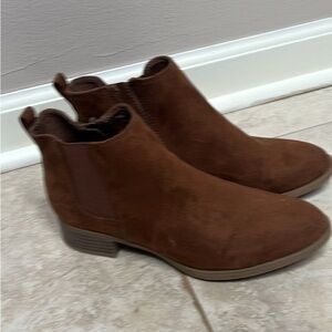 Brown Suede Ankle Boots